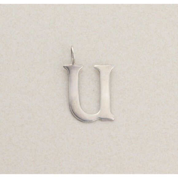 Pendant Only Sterling Silver Letter U Pendant Initial U Silpada - Picture 1 of 6